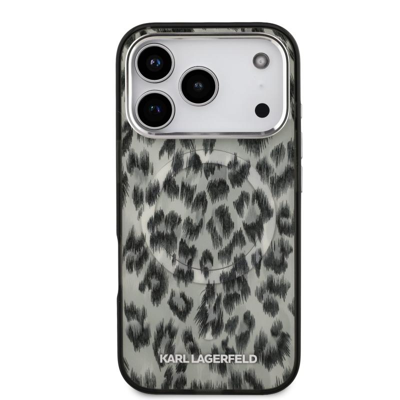 Karl Lagerfeld IML Leopard Leopard MagSafe hátlap iPhone 17 Pro barna színű készülékhez