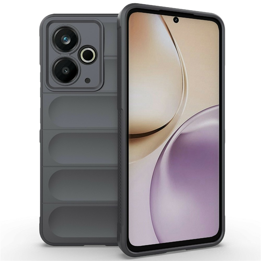 Rugg tartós zselés tok a Realme 14T 5G készülékhez - sötétszürke színben