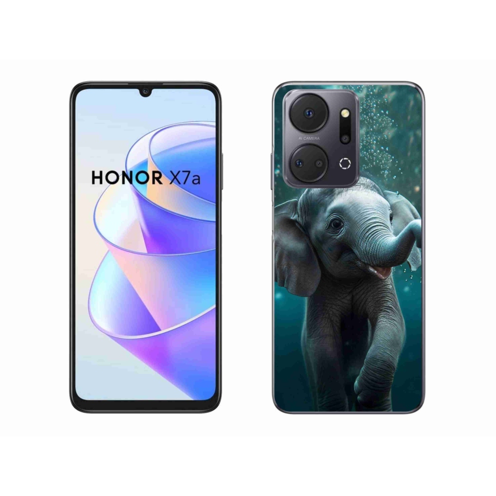 Zselés borítás mmCase a Honor X7a számára - elefánt a víz alatt