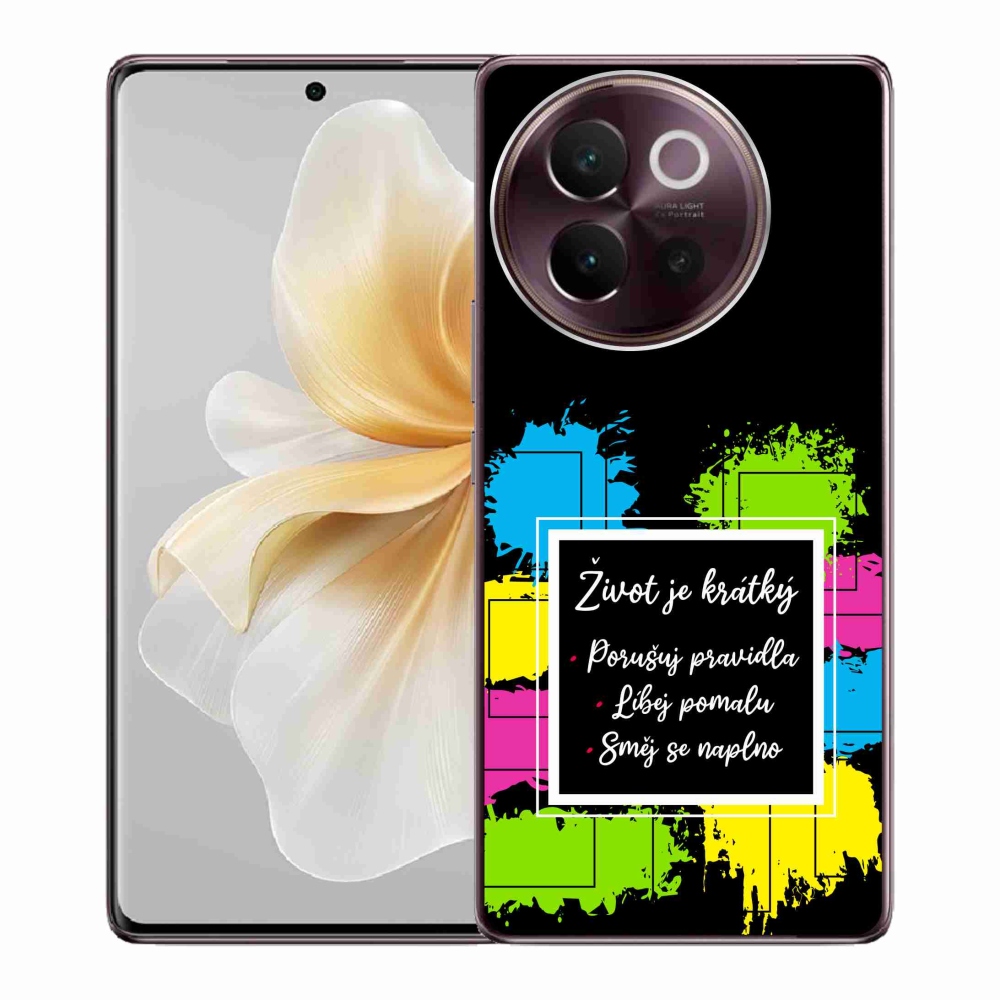 Gél borítás mmCase a Vivo V40 Lite 5G készülékre - Idézet 5 fekete háttér