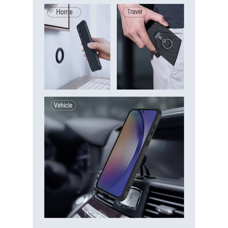 Nillkin Super Frosted PRO mágneses hátlap Samsung Galaxy A55 5G fekete