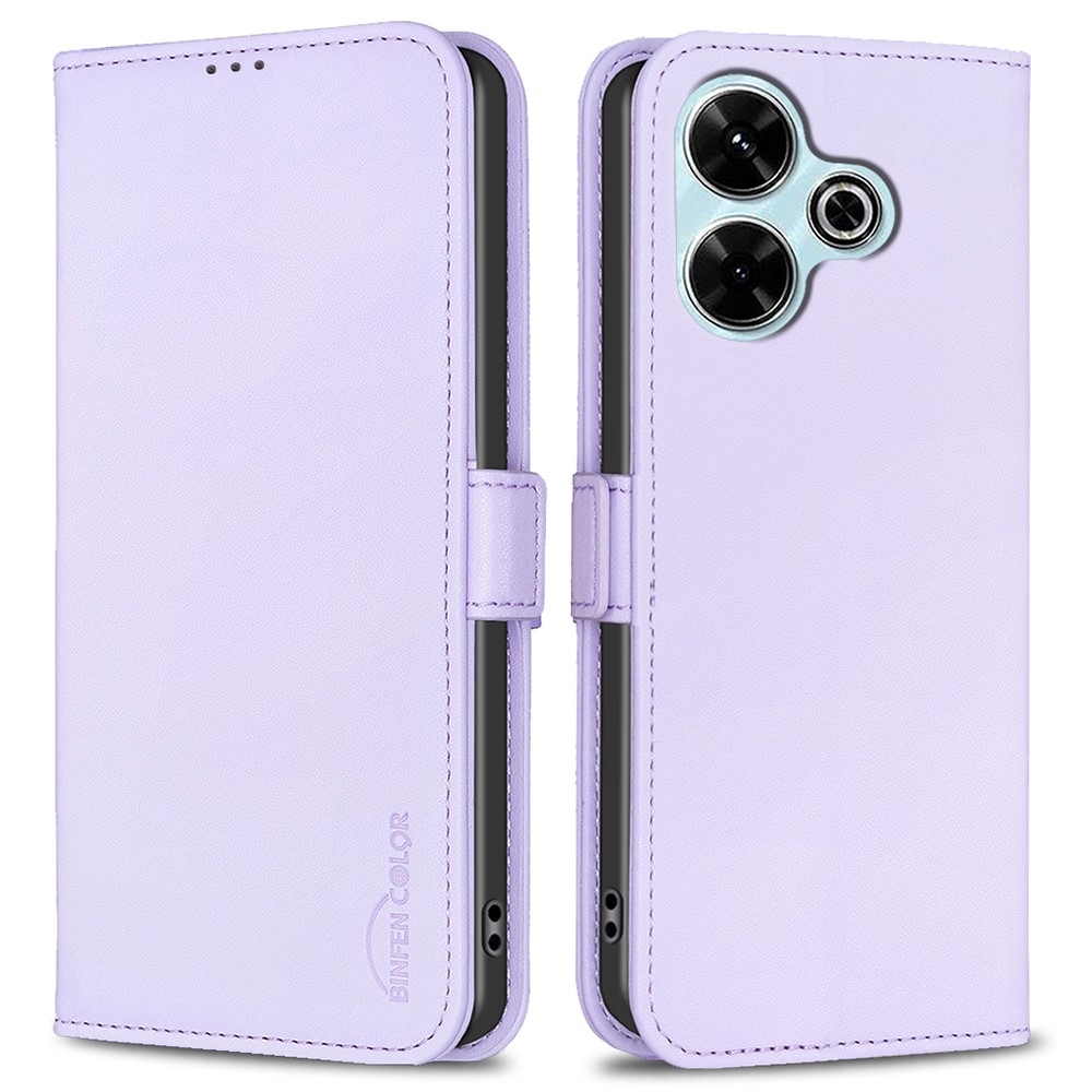 BNF könyv tok Xiaomi Redmi 13 4G/Poco M6 4G - világos lila