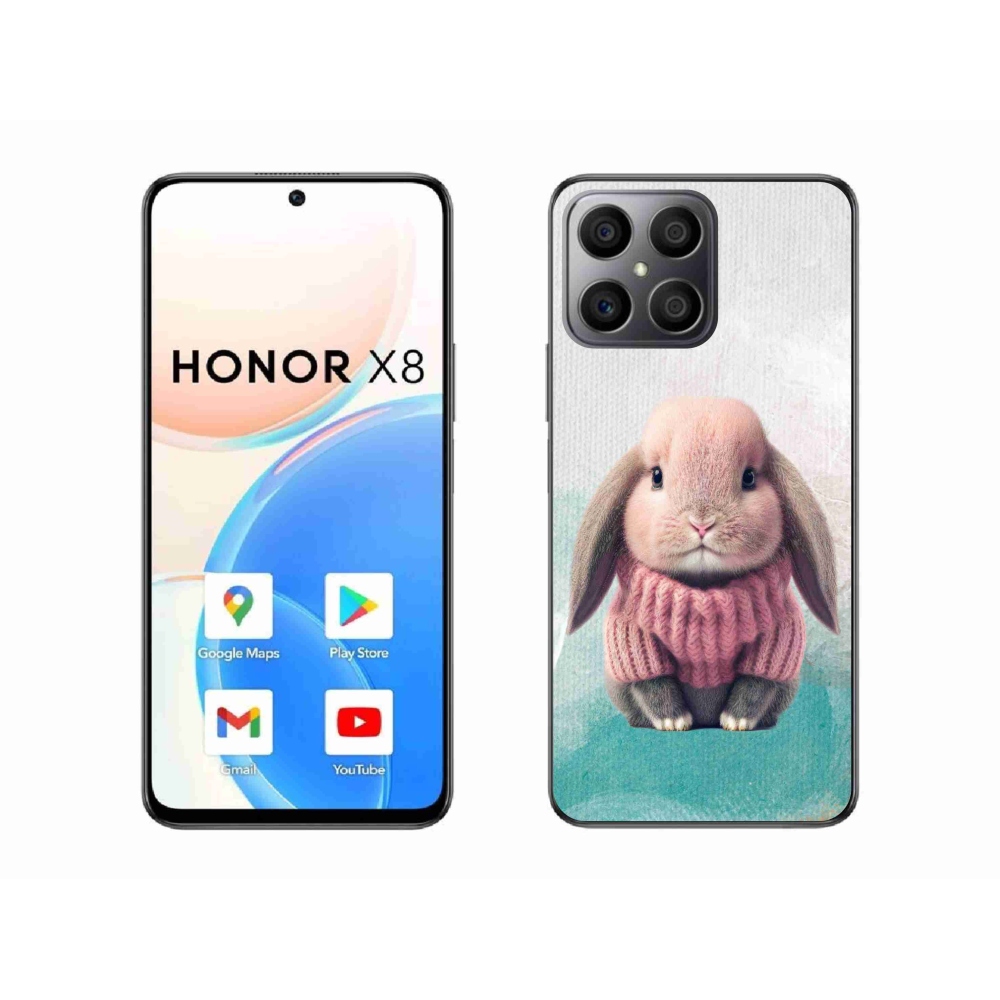 Zselés borítás mmCase a Honor X8-hoz - nyúl pulóverben
