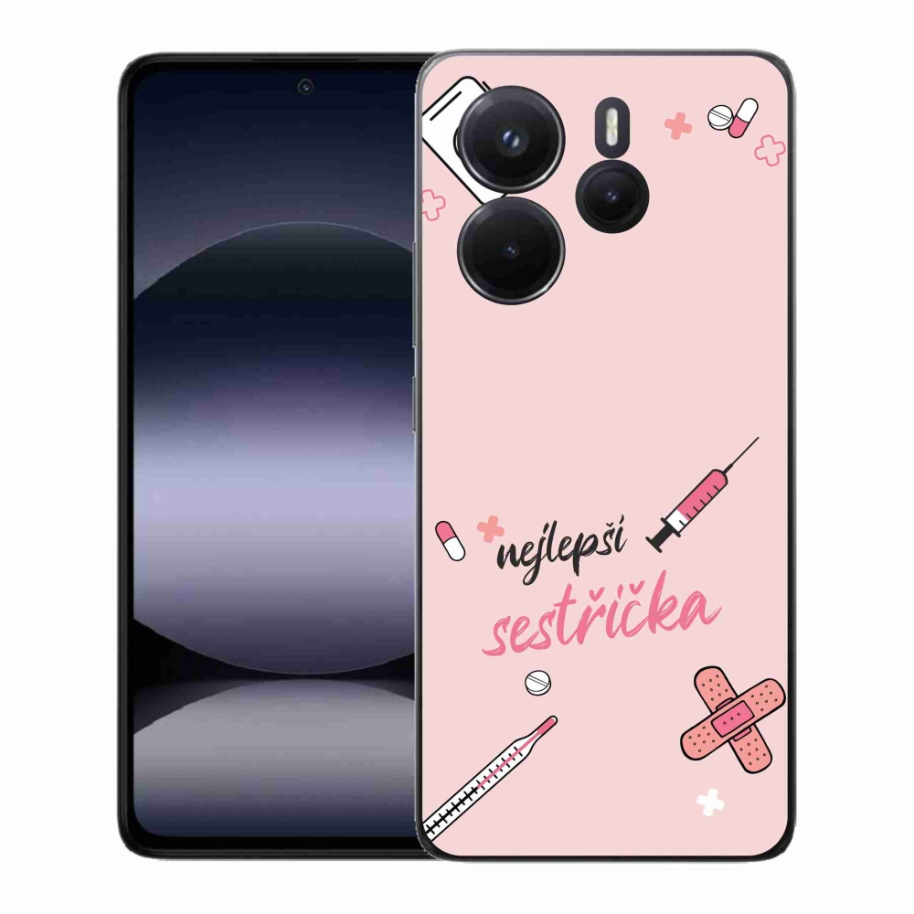 Gél borító mmCase a Xiaomi Redmi Note 14 - legjobb kishúg rózsaszín háttérrel
