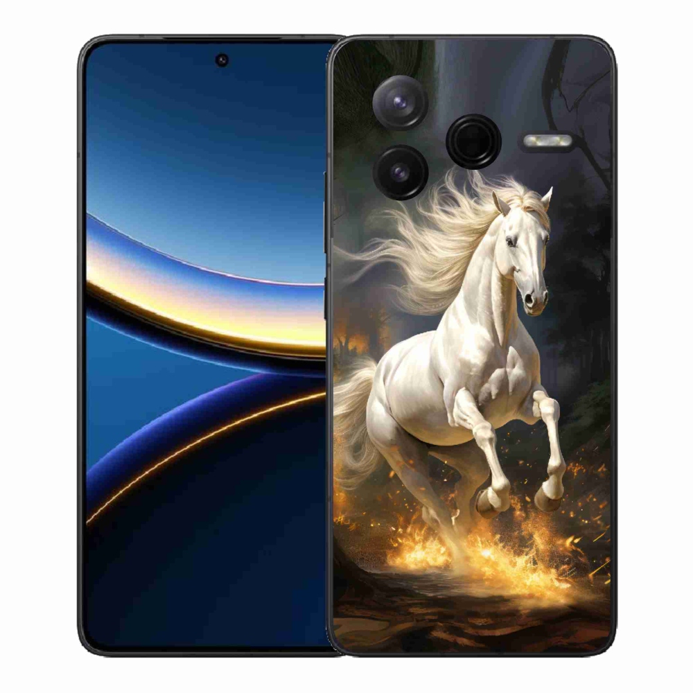 Gél borítás mmCase a Xiaomi Poco F7 Pro számára - fehér ló 2