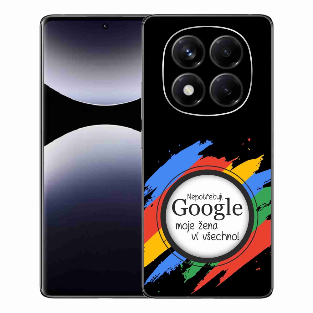 Gél borító mmCase a Xiaomi Redmi Note 14 Pro-hoz - a nő mindent tud fekete háttérrel
