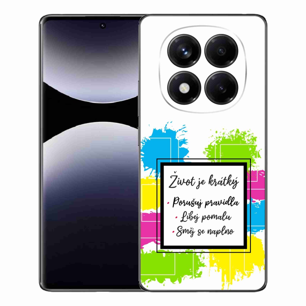 Gél borítás mmCase a Xiaomi Redmi Note 14 Pro számára - idézem 5 fehér háttér