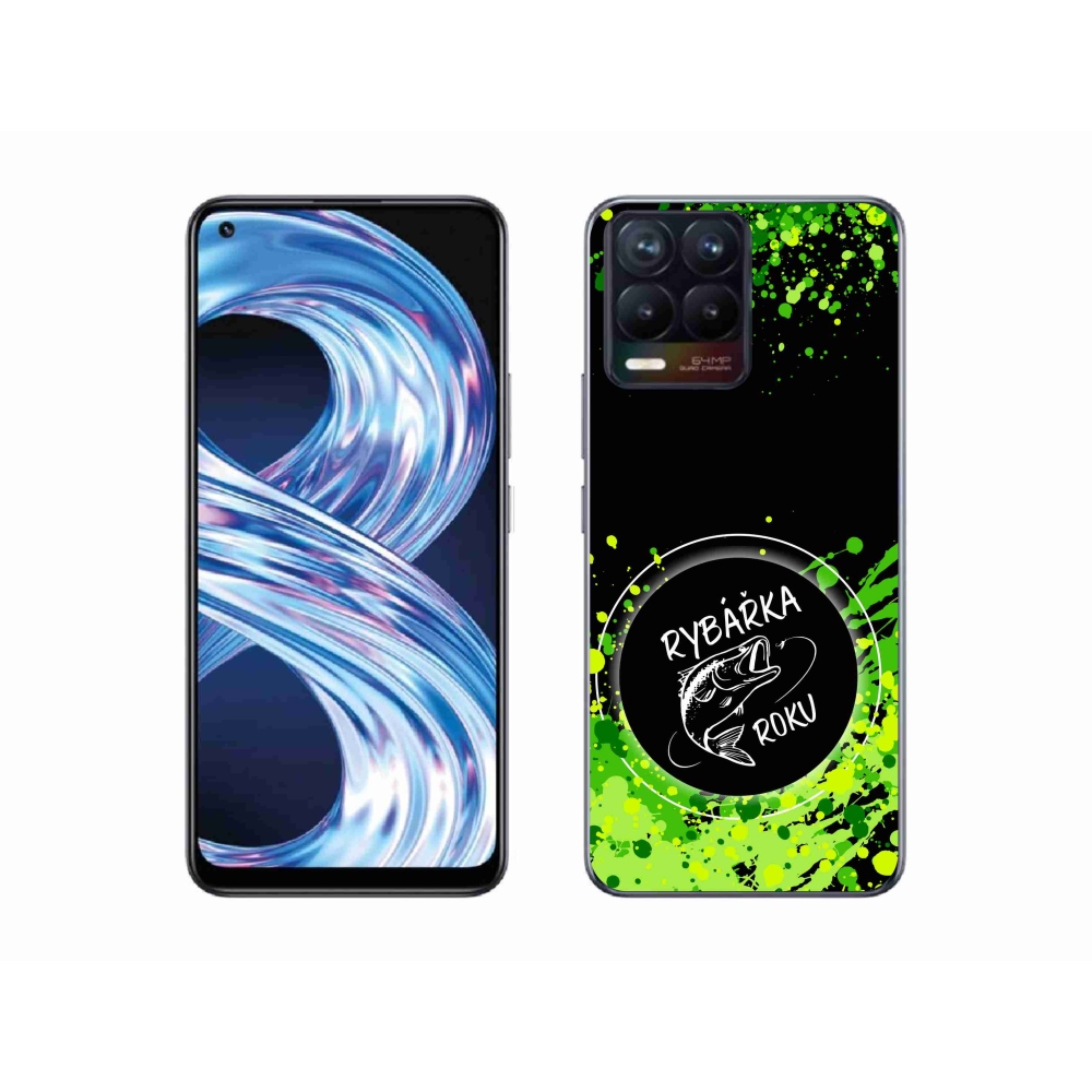 Gél borító mmCase a Realme 8 4G-n - az év halászának fekete háttere