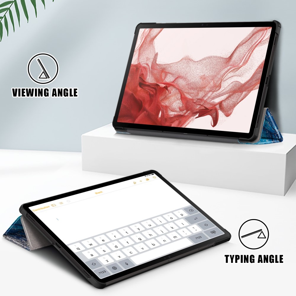 Nyomtatás intelligens záró tok Samsung Galaxy Tab S9/Tab S10 készülékhez - tengeri hullámok