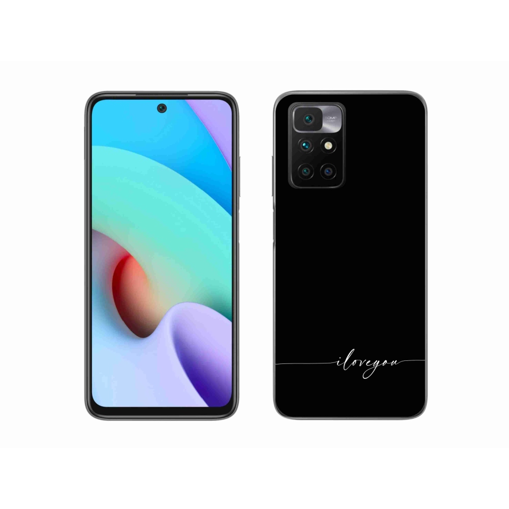 Gél borító mmCase a Xiaomi Redmi 10/Redmi 10 (2022) - I love you fekete háttérrel