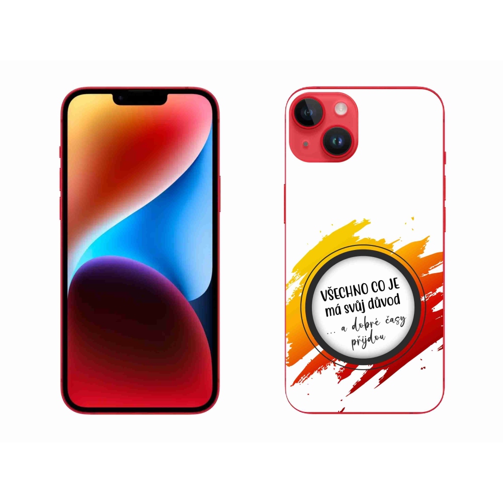 Zselés borítás mmCase iPhone 14 Plus készülékhez - idézet 3 fehér háttér