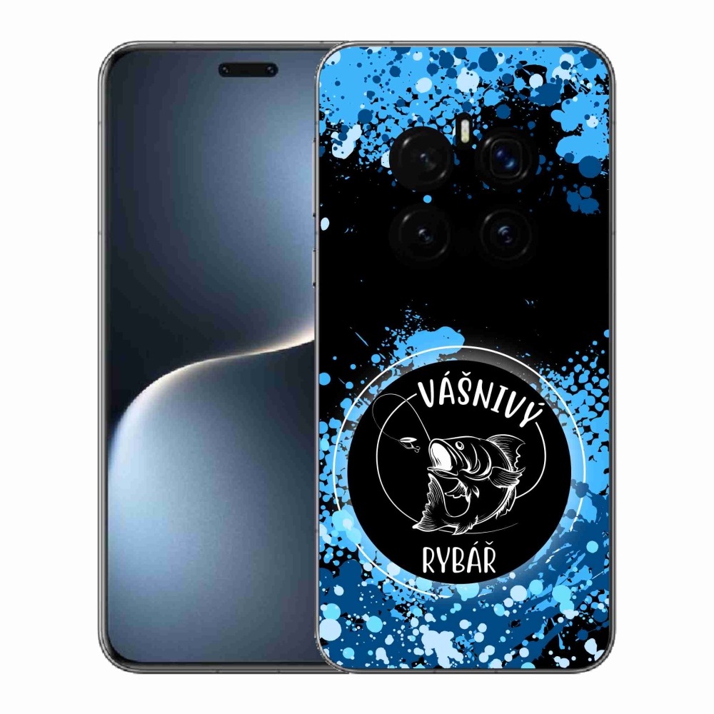 Gél borító mmCase a Honor Magic 7 Pro 5G számára - szenvedélyes halász fekete háttérrel