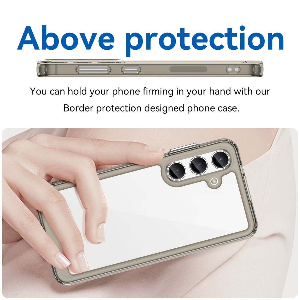 Gél tok fix hátlappal Samsung Galaxy S24+/S25+ készülékhez - szürke
