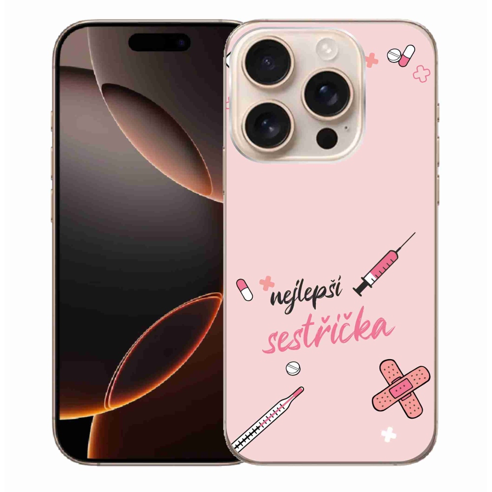 Gél borítás mmCase iPhone 16 Pro Max készülékhez - a legjobb kishúg rózsaszín háttérrel
