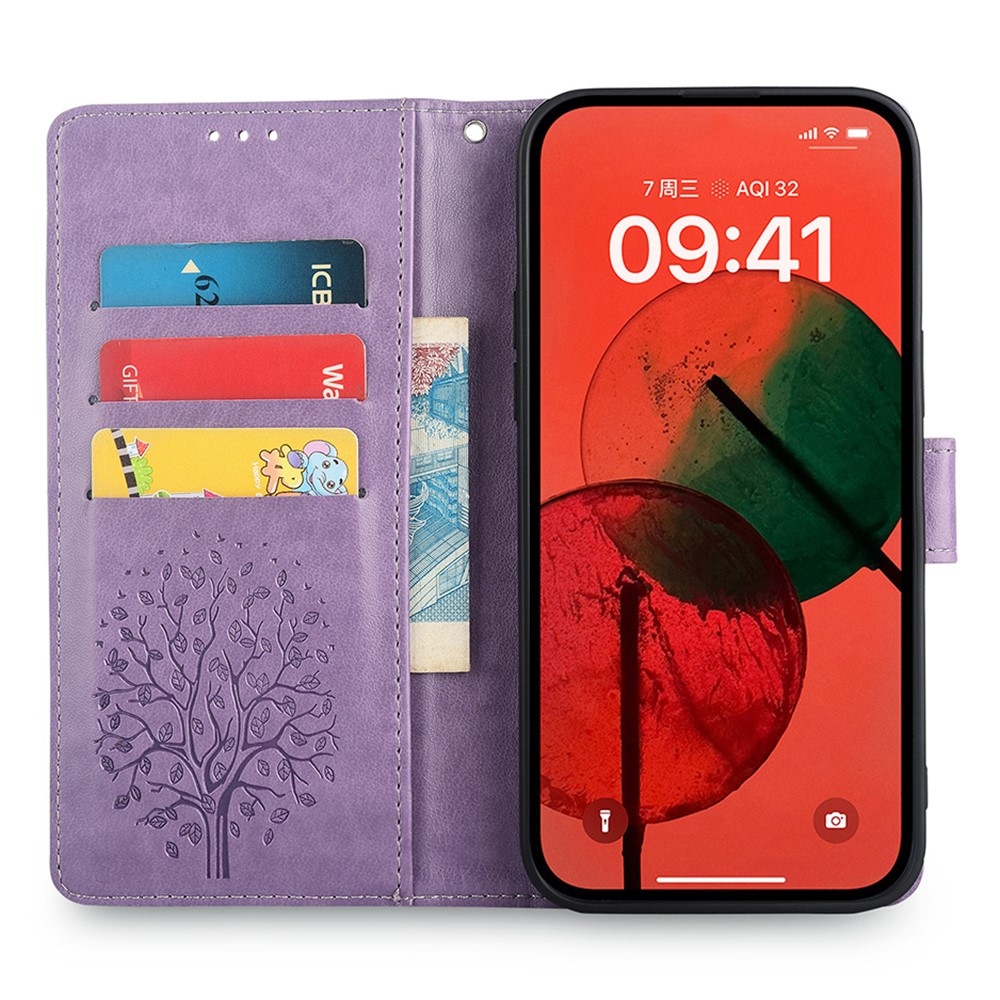Fa könyvtáska Huawei Pura 70 Pro-hoz - lila