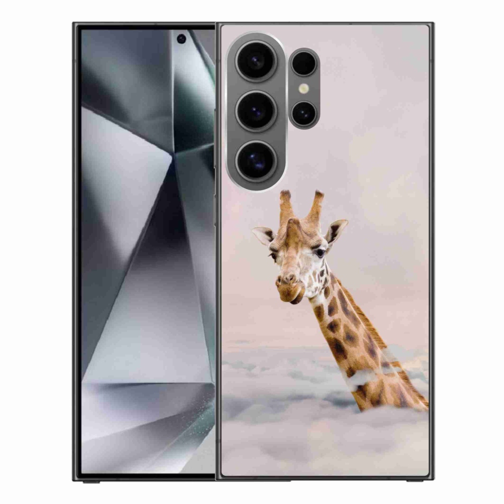 Zselés borítás mmCase Samsung Galaxy S24 Ultra készülékhez - zsiráf a felhőkben