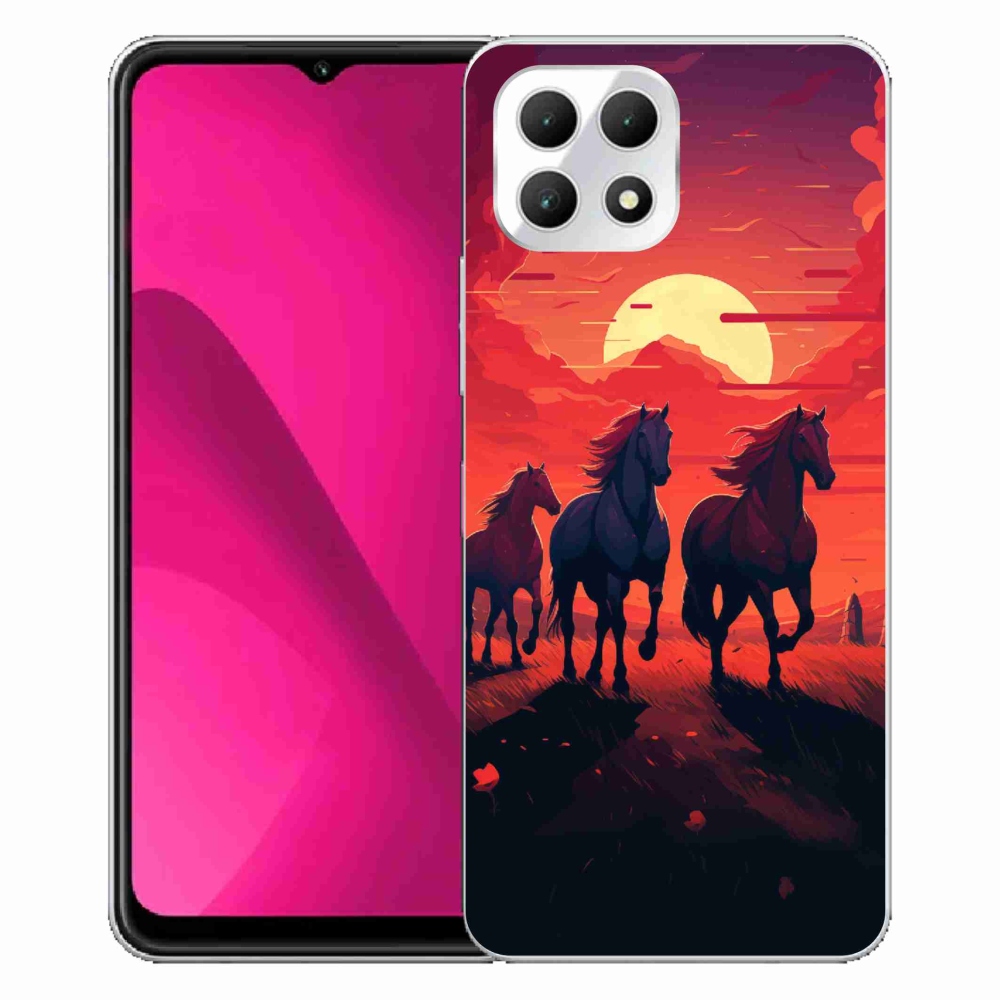 Zselés borítás mmCase a T-Mobile T Phone 2 készülékhez - lovak és naplemente
