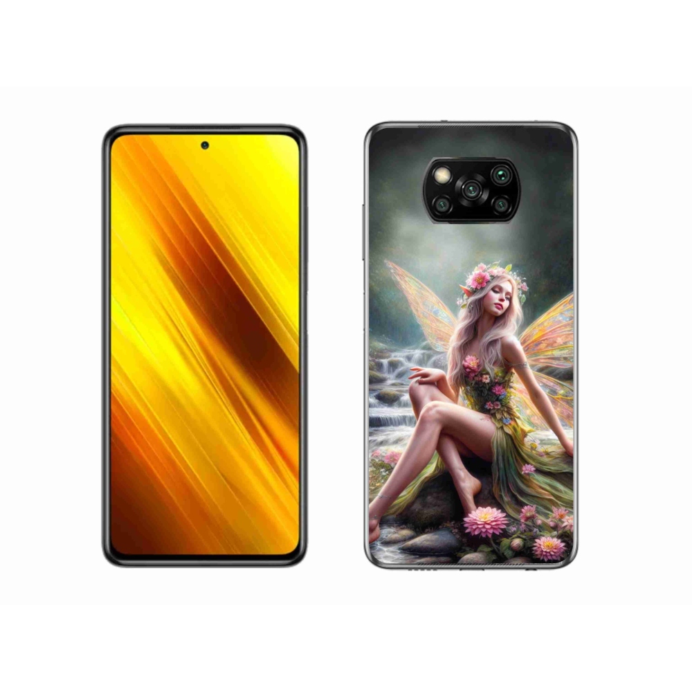 Gél borítás mmCase a Xiaomi Poco X3 Pro számára - pillangó nő 1