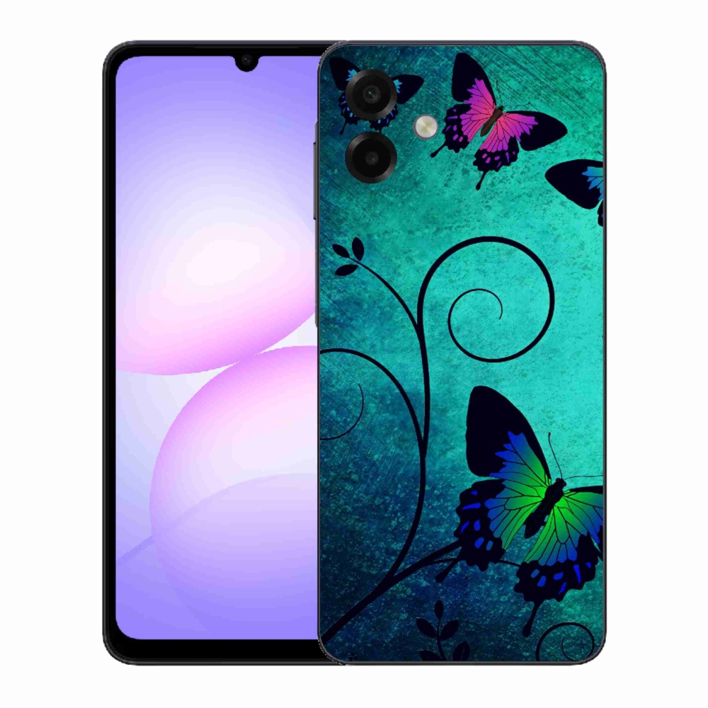 Gél borítás mmCase Samsung Galaxy A07 4G - színes pillangókhoz