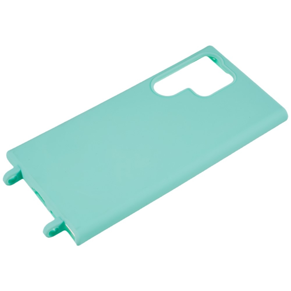 Zsinórral ellátott zselés tok Samsung Galaxy S25 Ultra készülékhez - teal színű