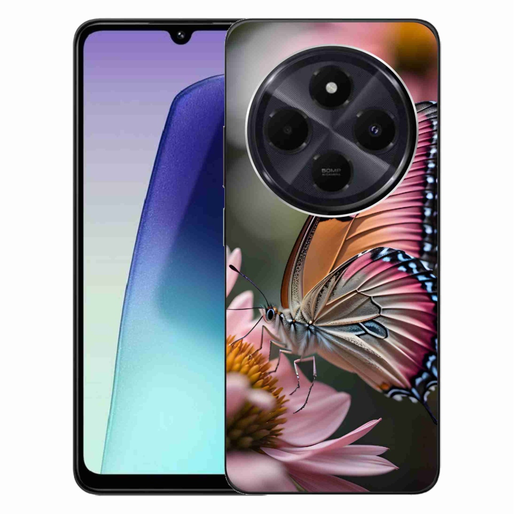 Gél borítás mmCase a Xiaomi Redmi 14C/Poco C75 számára - színes pillangó