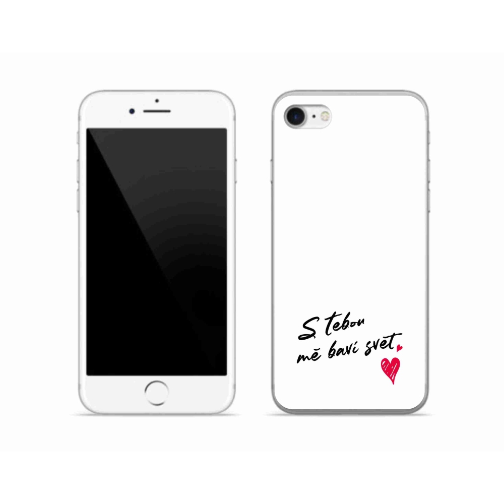 Gél borítás mmCase iPhone SE (2020) - szerelmes szöveg 1 fehér háttér