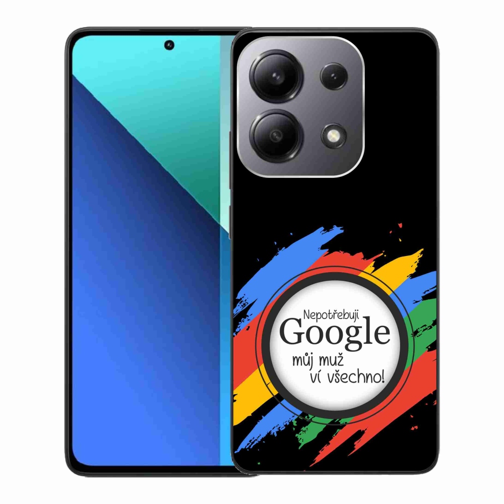 Gél borító mmCase a Xiaomi Redmi Note 13-hoz - az ember mindent tud fekete háttérrel
