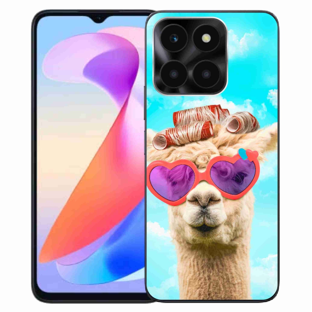 Zselés borítás mmCase a Honor X6a számára - szemüveges láma