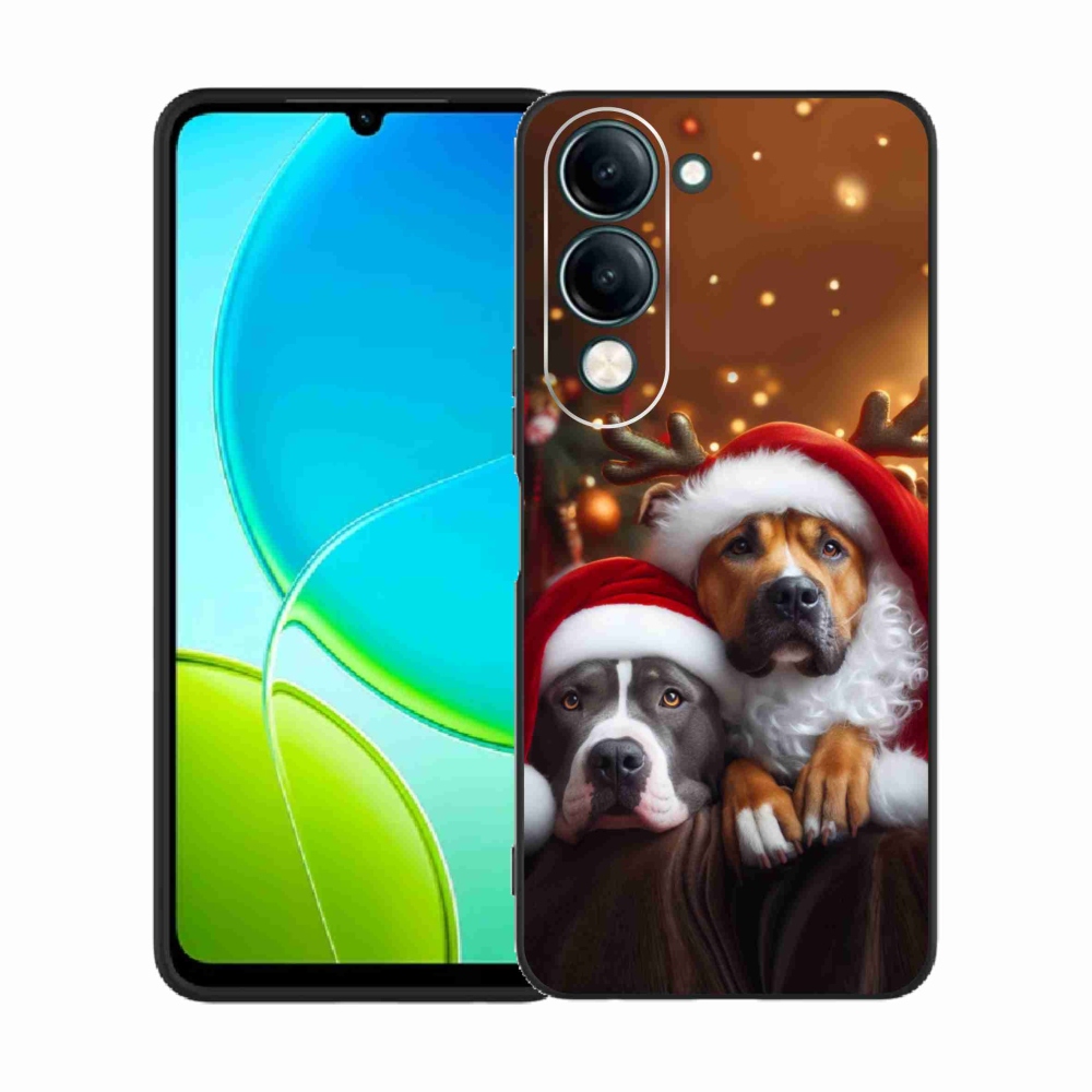 Gél borító mmCase a Vivo Y29s 5G-n - Karácsonyi kutyák