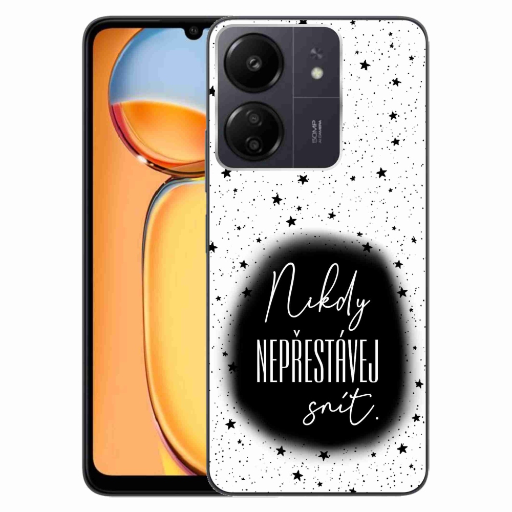 Gél borítás mmCase a Xiaomi Poco C65/Redmi 13C-hez - idézet 1 fekete és fehér háttérrel