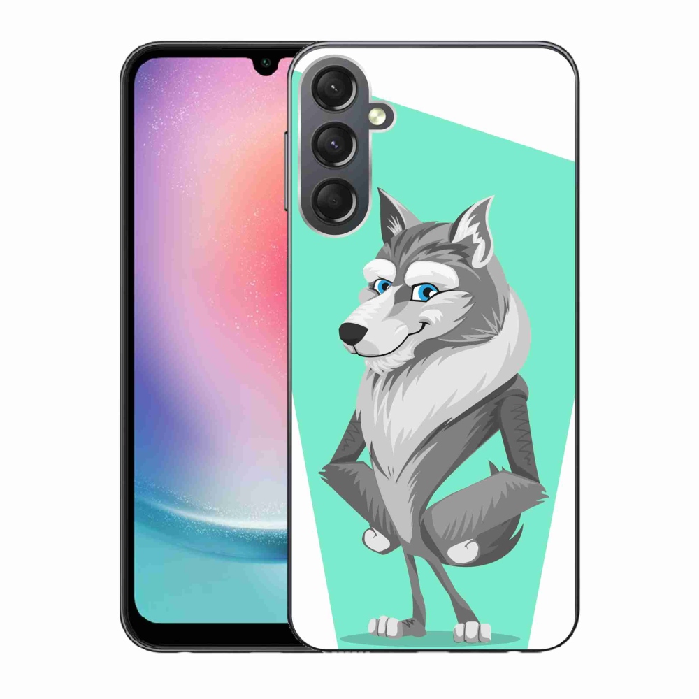 Gél védőhuzat mmCase Samsung Galaxy A24 készülékhez - rajzfilm farkas