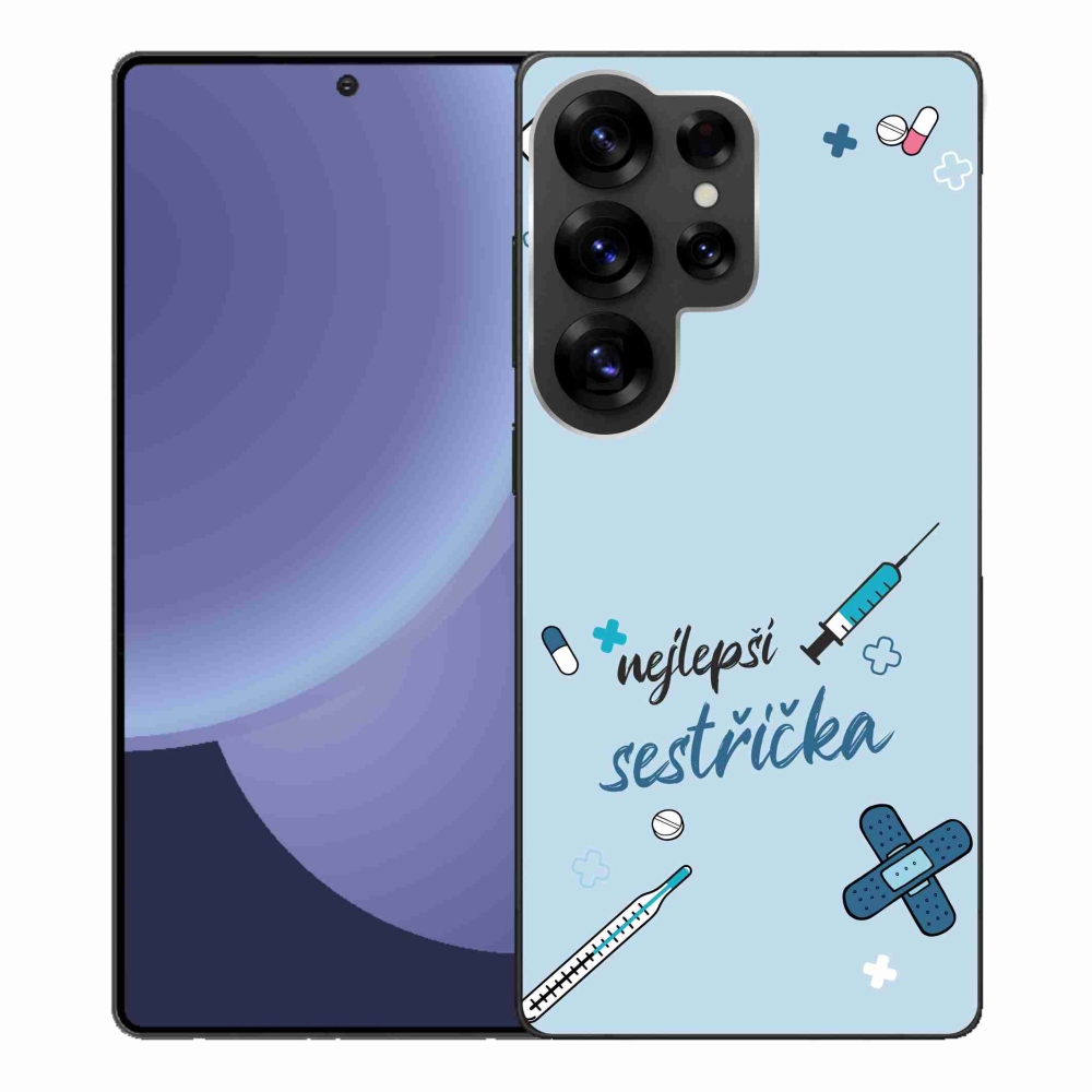 Gél borító mmCase Samsung Galaxy S25 Ultra - legjobb kishúg kék háttérrel