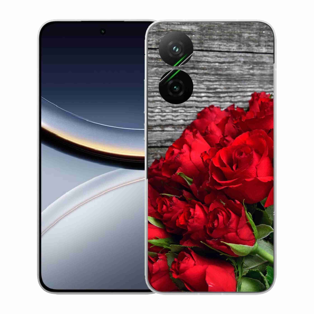 Gél borítás mmCase a Xiaomi Poco F7 5G-hez - piros rózsa