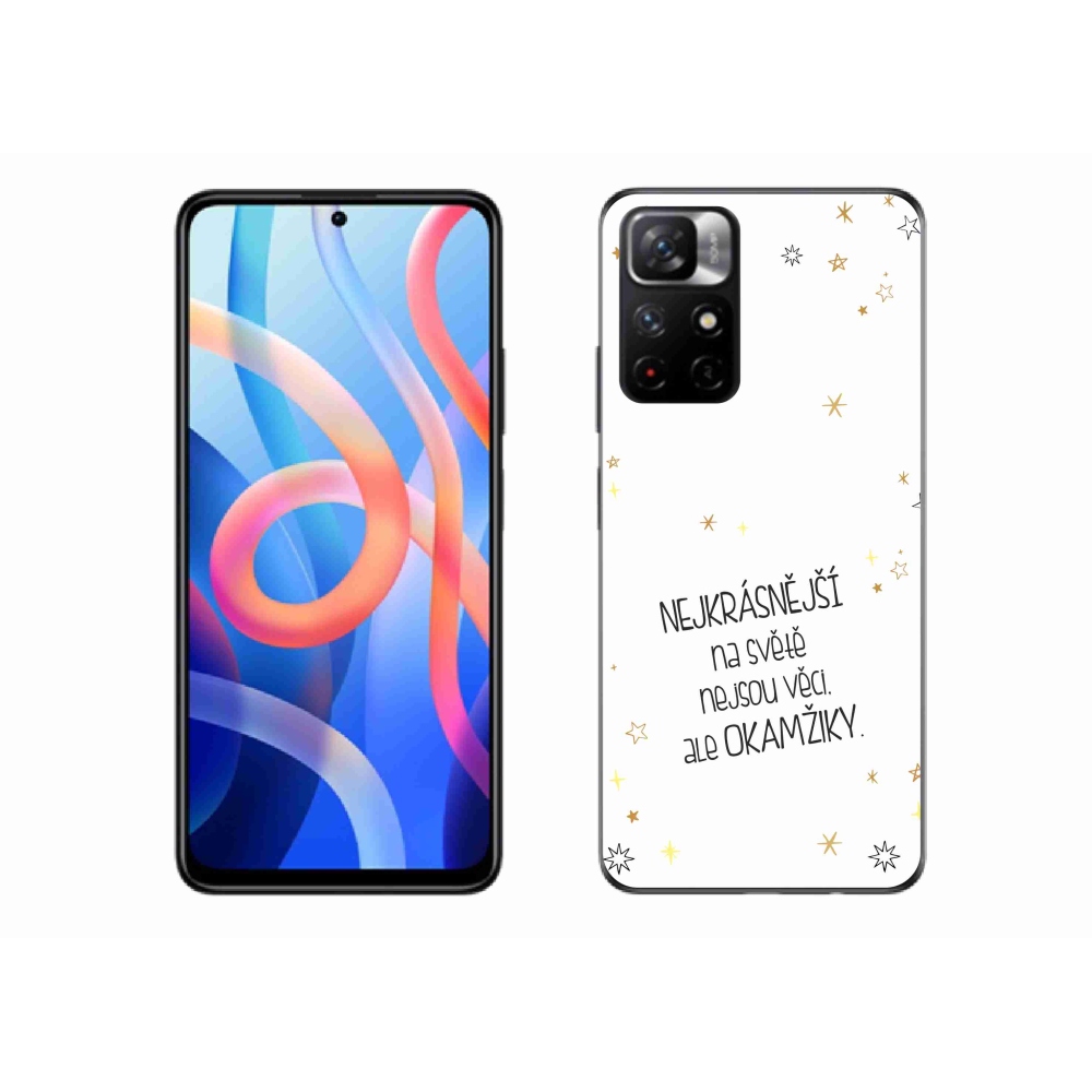Gél borító mmCase a Xiaomi Redmi Note 11S 5G-hez - idézem 4 fehér háttér