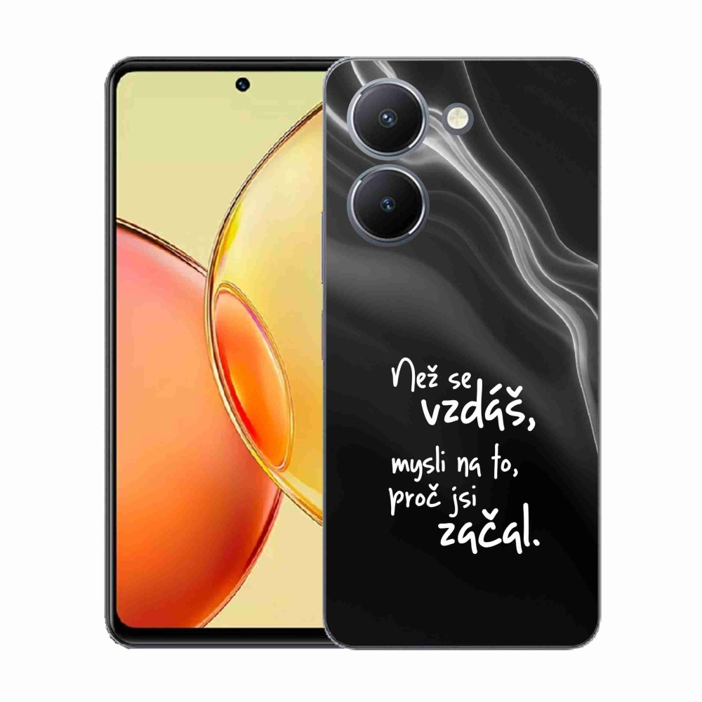 Gél borítás mmCase a Vivo Y36-on - idézet 2 fekete háttér