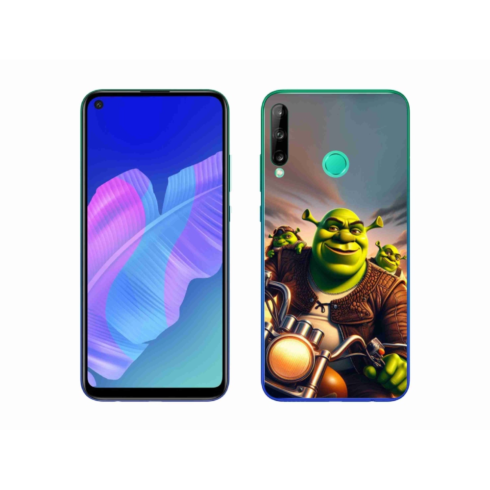 Gél borítás mmCase a Huawei P40 Lite E számára - Shrek egy motorkerékpáron