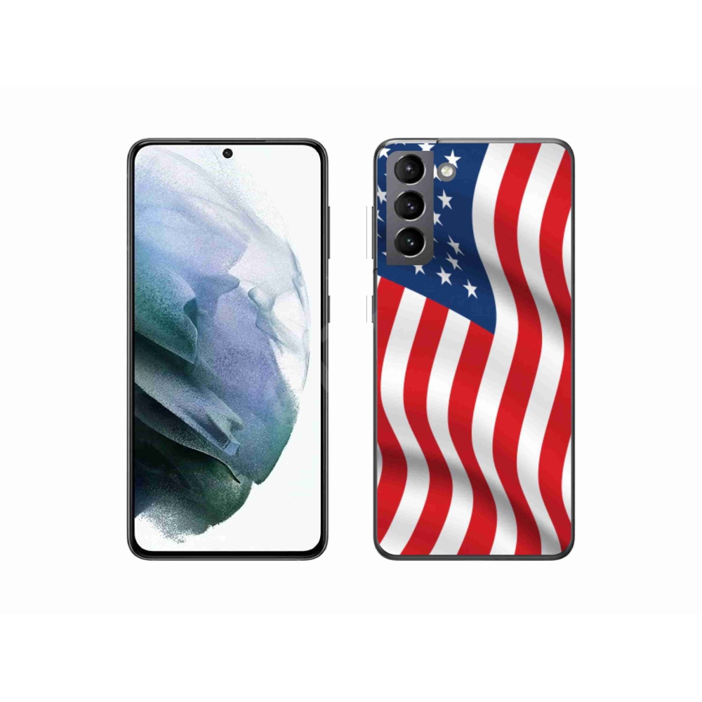 Gél borító mmCase Samsung Galaxy S21 - USA zászlóhoz