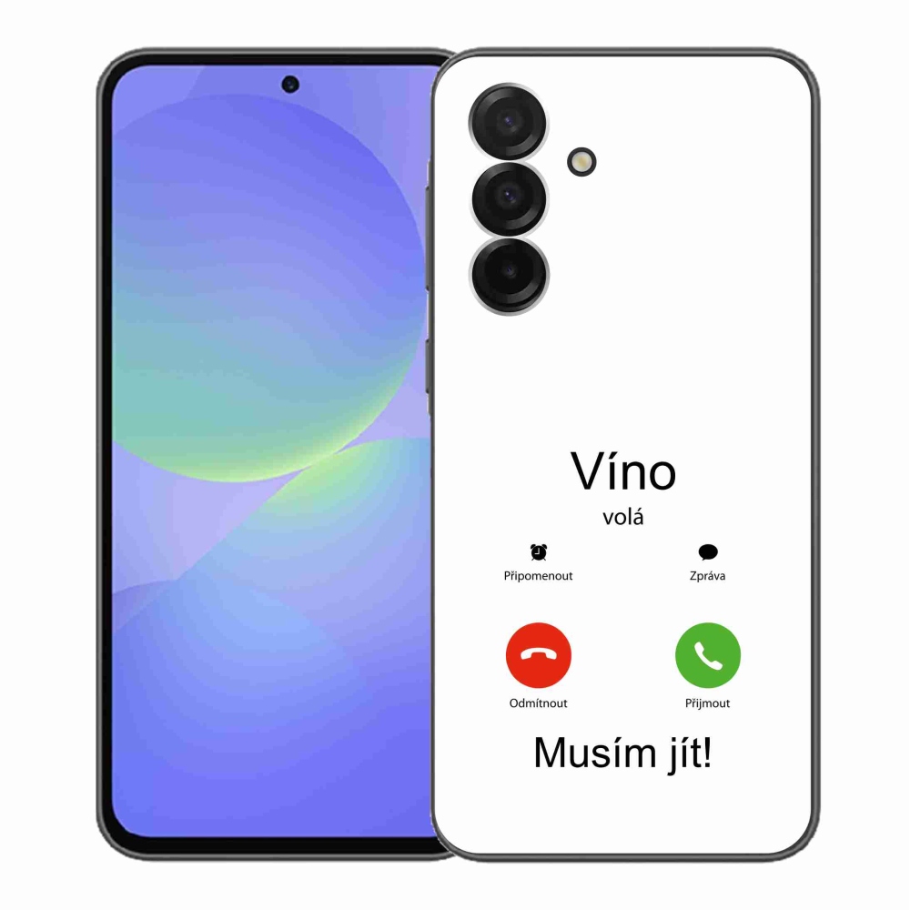 Gél borítás mmCase Samsung Galaxy A36 5G - bor hívások fehér háttérrel