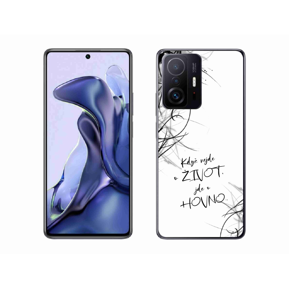 Gél borító mmCase a Xiaomi 11T-hez - vicces szöveg 16 fehér háttérrel