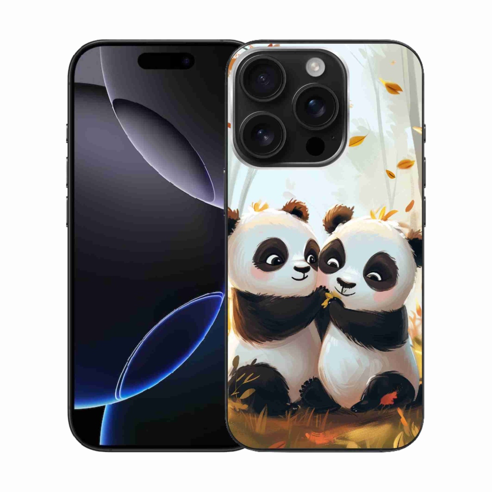 Zselés borítás mmCase iPhone 16 Pro készülékhez - pandák