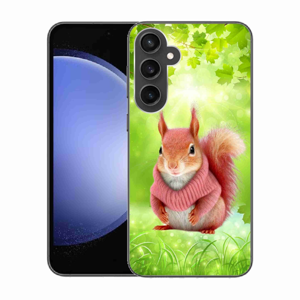 Zselés borítás mmCase Samsung Galaxy S23 FE készülékhez - mókus pulóverben