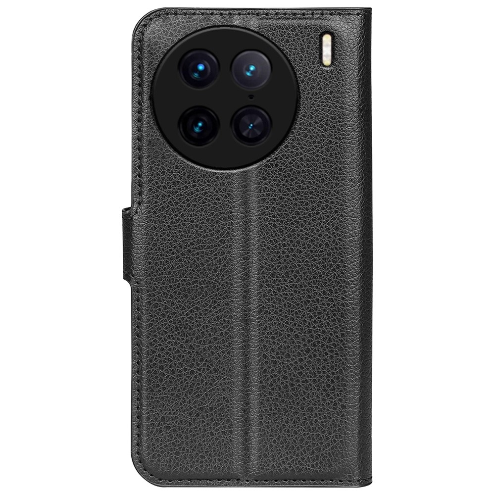 Litchi könyv tok a Vivo X90 Pro készülékhez - fekete
