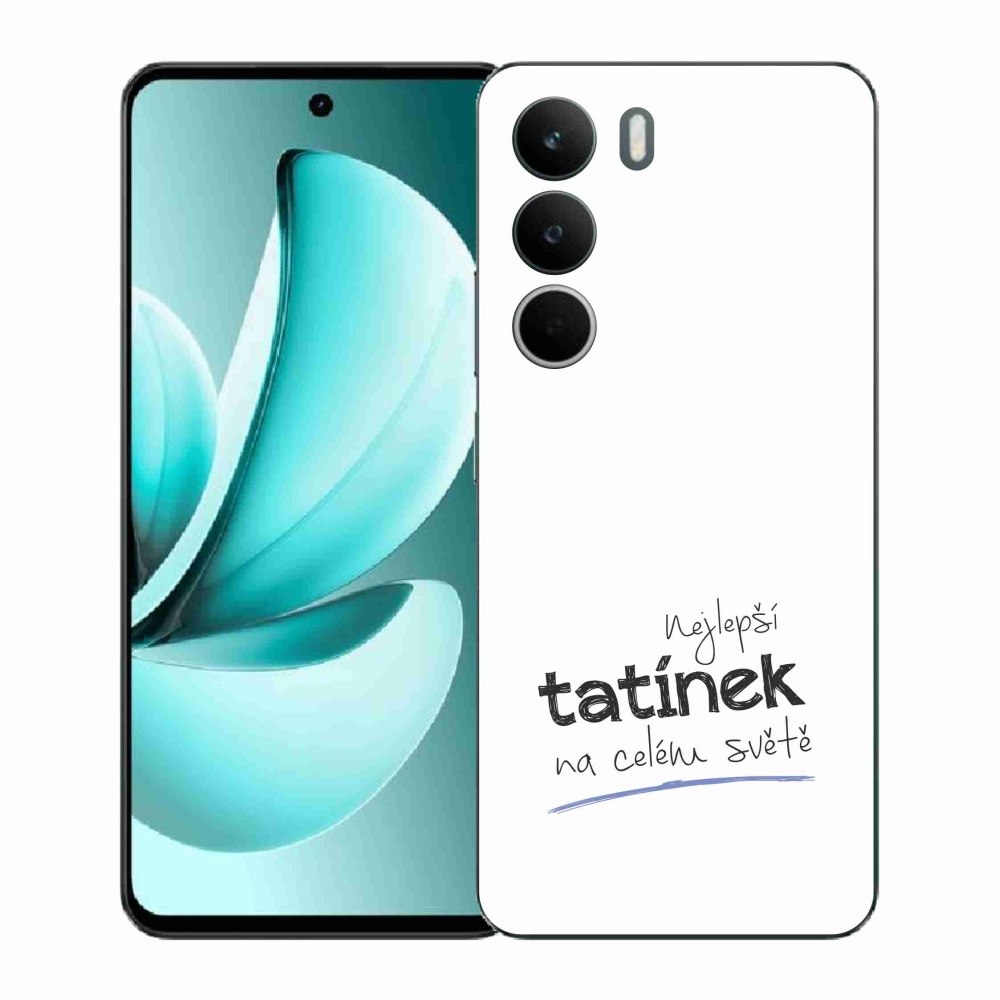 Gél borító mmCase a Realme C71-en - legjobb apuci 4 fehér háttérrel