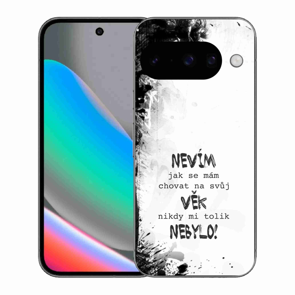 Gél borítás mmCase a Google Pixel 10 számára - vicces szöveg 14 fehér háttér