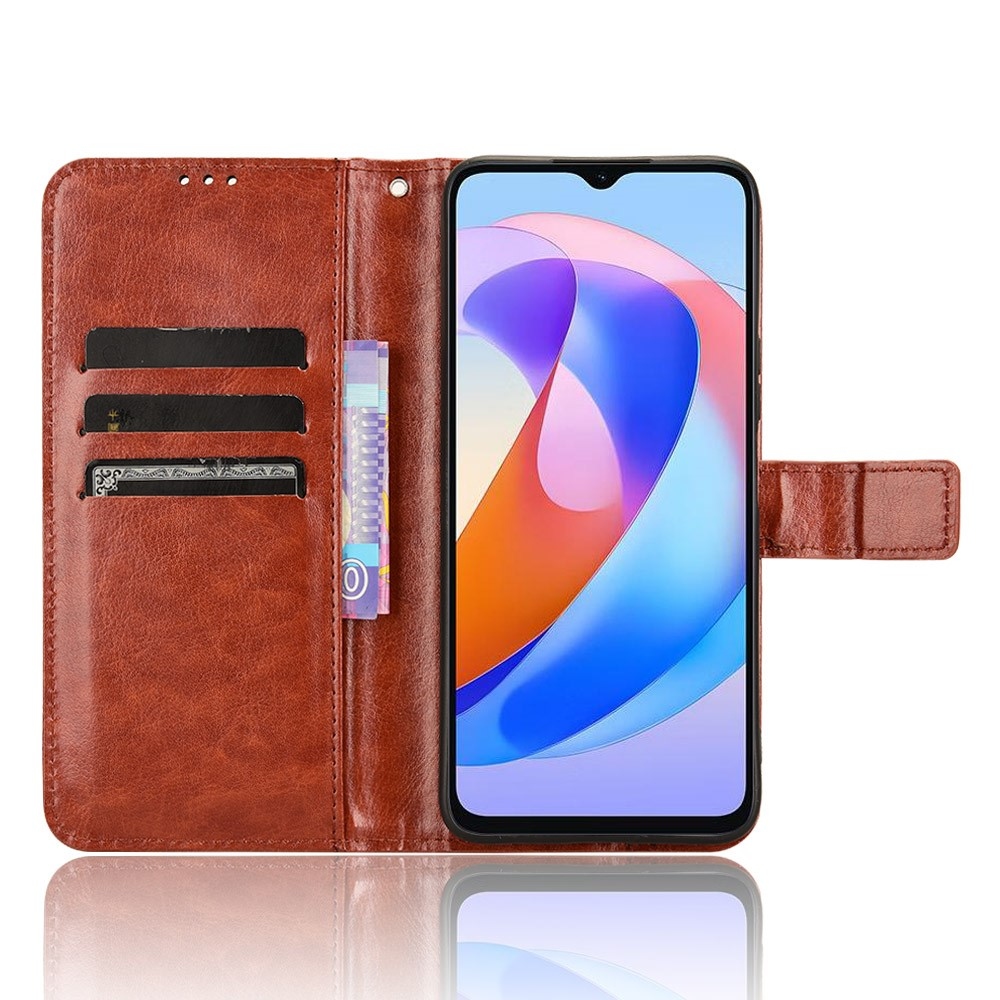 Lovas könyvtáska a Honor Magic 6 Lite 5G számára - barna
