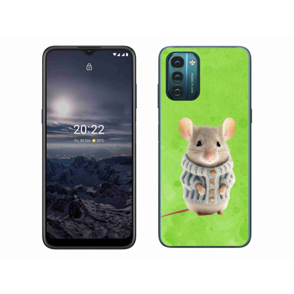 Zselés borítás mmCase a Nokia G11/G21 készülékhez - egér pulóverben
