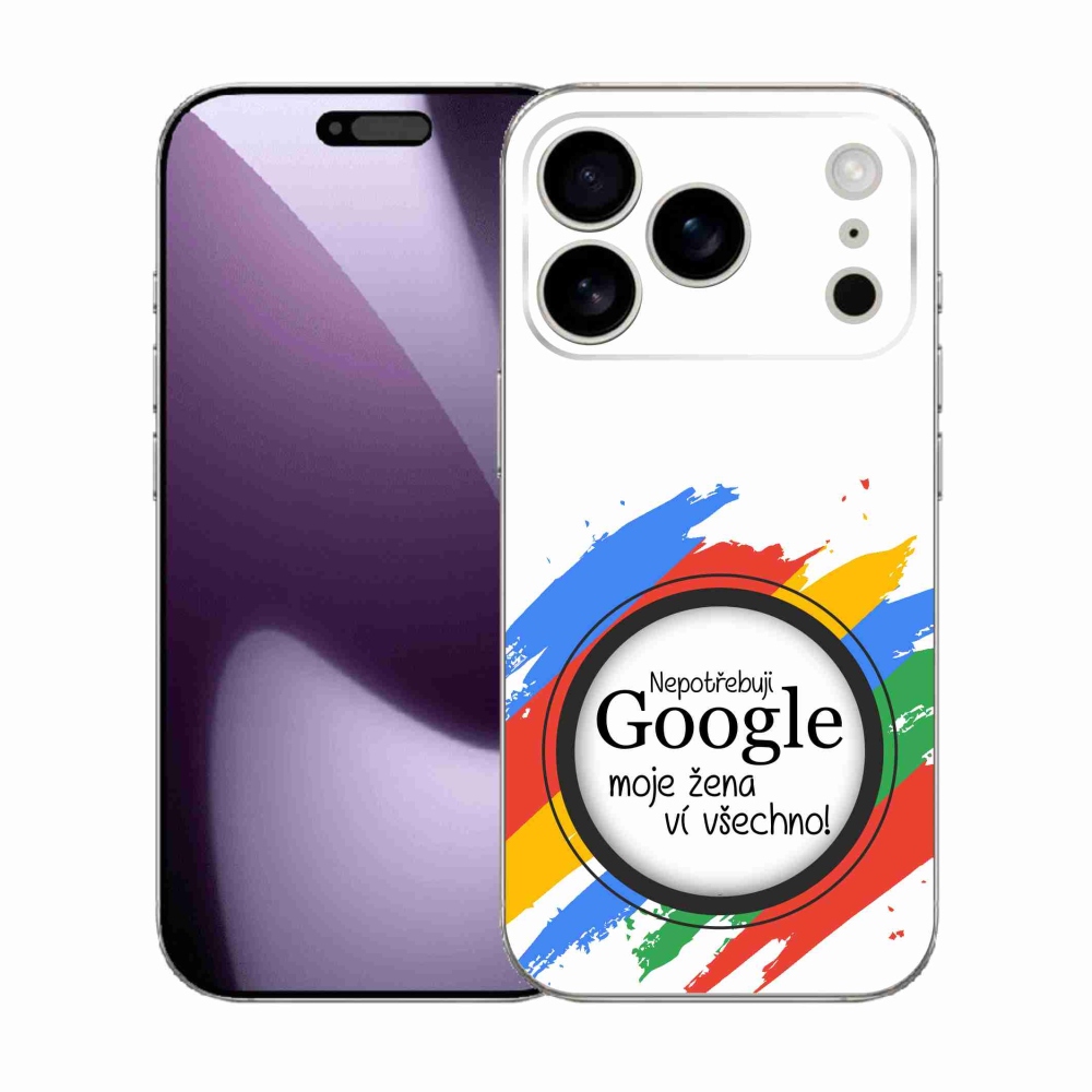 Gél borítás mmCase iPhone 17 Pro készülékhez - a nő mindent tud fehér háttérrel