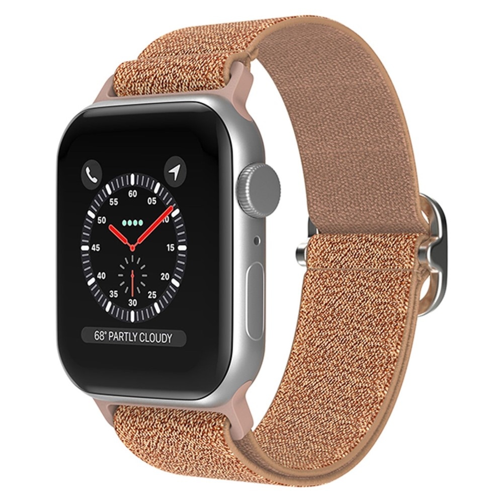 Dekor nejlon szíj Apple Watch Ultra/Ultra 2 49mm/SE/SE 2022/2023 44mm/9/8/7 45mm/6/5/4 44mm/3/2/1 42 mm-es Apple Watch Ultra/Ultra 2 49mm/SE/SE 2022/2023 44mm/9/8/7 45mm/6/5/4 44mm/3/2/1 42 mm - rózsa arany