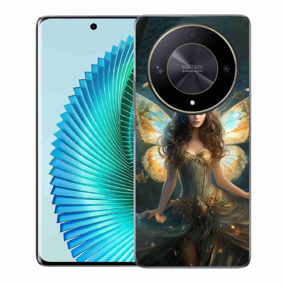 Gél borítás mmCase a Honor Magic 6 Lite 5G számára - pillangó nő