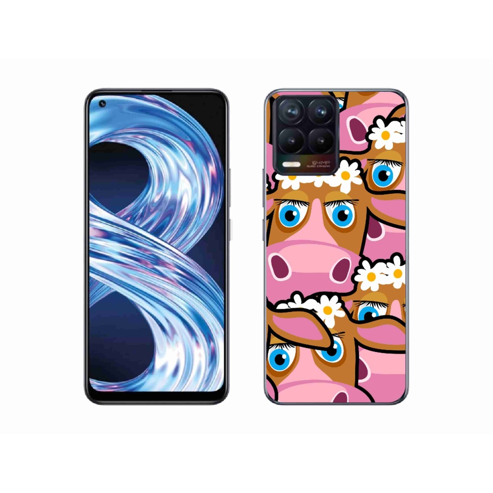 Gél borítás mmCase a Realme 8 Pro-hoz - rajzfilmtehenek